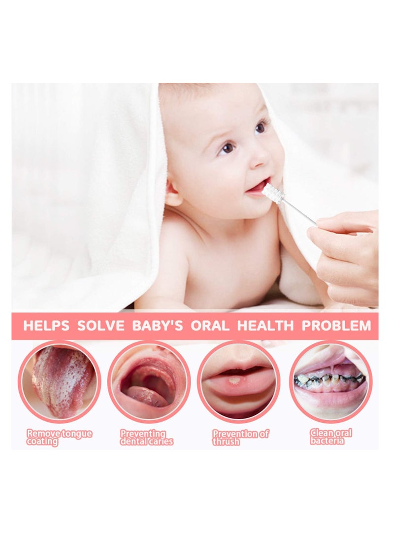 EASICUTI EASICUTI Tongue Cleaner, Toothbrush, 42Pcs Disposable Infant Clean Baby Mouth,Gauze Gum Cleaner Oral Cleaning Stick Dental Care for 0-36 Month Baby+Free 1 Finger  - Image 3