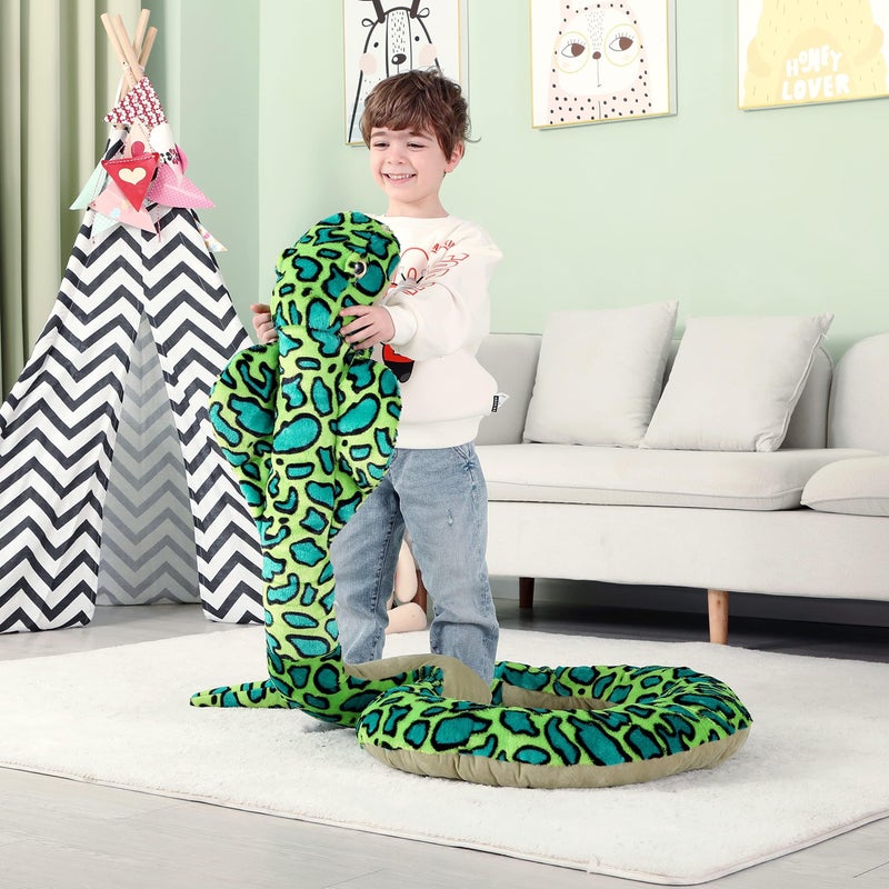 IKASA Giant Snake Stuffed Animal Plush Toy106 Large Cobra Cute Jumbo Soft ToysHuge Big Size Fluffy Plushy Fat Oversized PlushieGifts for Kids - Image 3