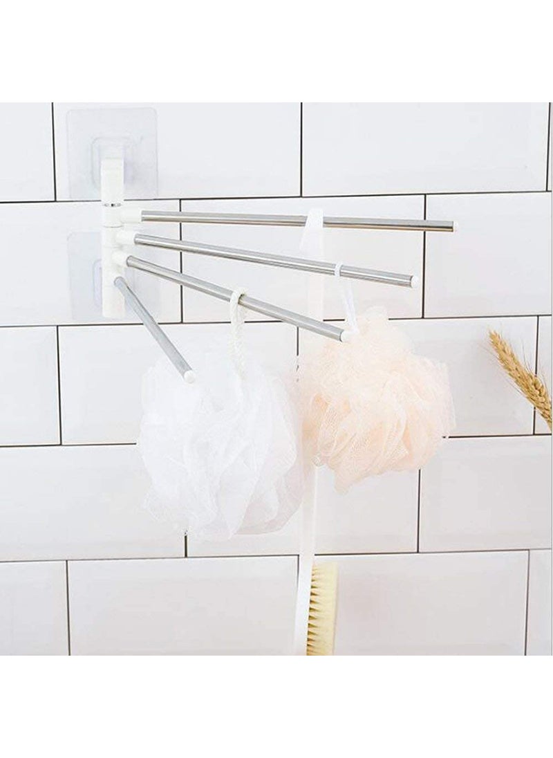 Home Stuffs HOME STUFFS Stainless Steel 4 Bar Towel Rack for Bathroom Towel Holder for Kitchen Towel Hanger Stand for Wash Basin  - Image 2