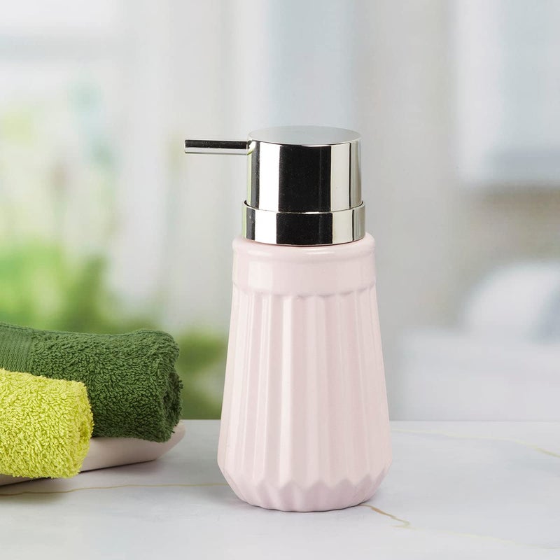 Kookee Ceramic Soap Dispenser with Pump for Kitchen Bathroom Wash Basin Designer Refillable for Liquid Handwash Shampoo Lotion Leakproof Set of 1 7982 - Image 4