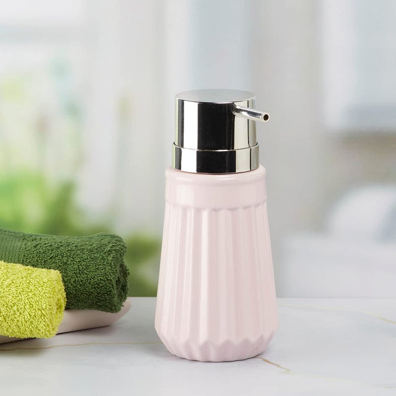 Kookee Ceramic Soap Dispenser with Pump for Kitchen Bathroom Wash Basin Designer Refillable for Liquid Handwash Shampoo Lotion Leakproof Set of 1 7982 - Image 3