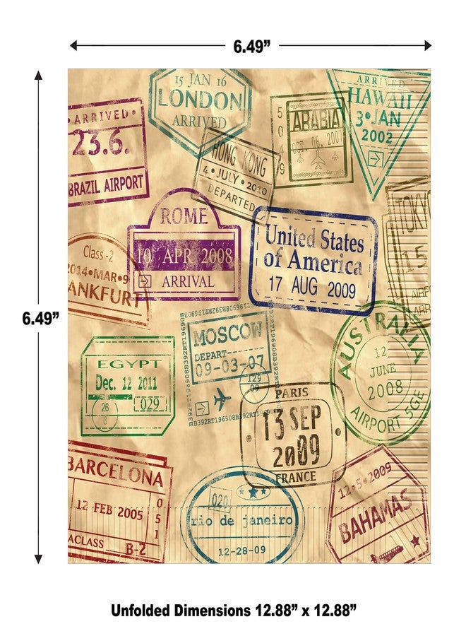 Beistle 48 Piece World Travel Theme Lunch Napkins Tableware Let The Adventure Begin Party Supplies Retirement Decorations - Image 4