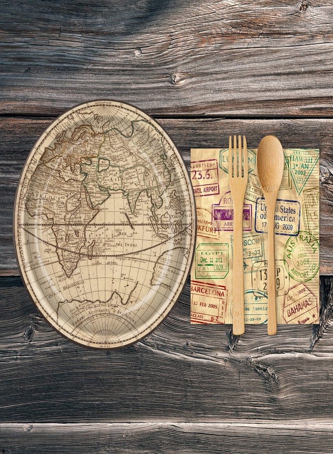 Beistle 48 Piece World Travel Theme Lunch Napkins Tableware Let The Adventure Begin Party Supplies Retirement Decorations - Image 5