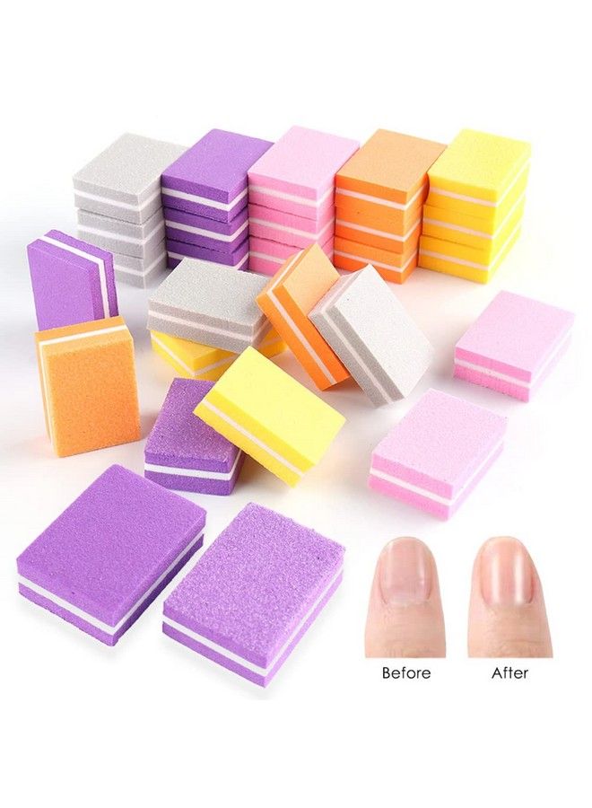 AKOAK 20 Pcs Mini Sponge File Disposable Nail Buffer Block Double Sided Uv Gel Nail Cuticle Removal Sand Block Professional Manicure Tool - Image 3