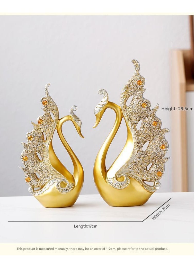 Couple Swan Home Living Room Wine Cabinet Decoration Decoration Decoration Chinese Light Luxury Entrepreneurial Office Resin Crafts - pzsku/Z2354CE23BB3F932619DCZ/45/_/1737343226/35556859-0efa-4670-9d45-664938aa8d7e