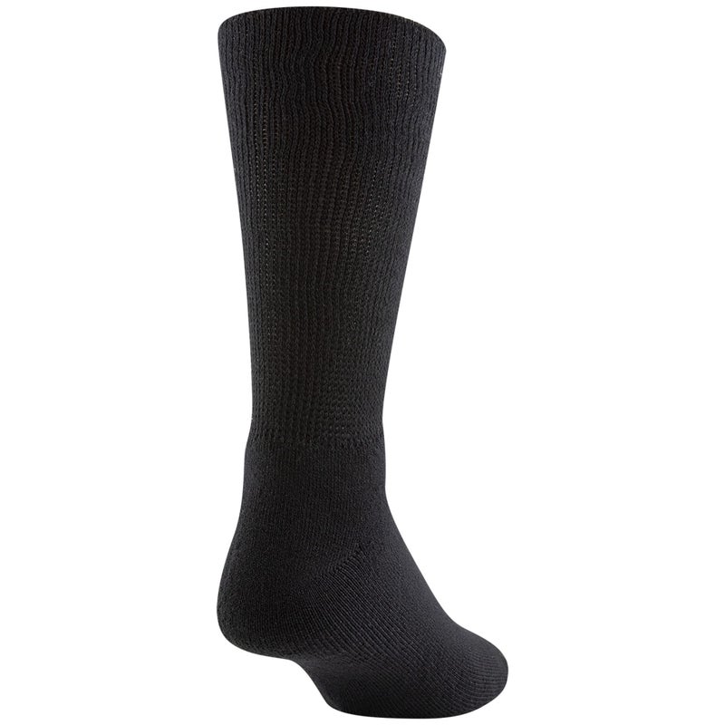GOLDTOE Men's Non Binding Crew Socks, Multipairs, Black (3-Pairs), Large - Image 5