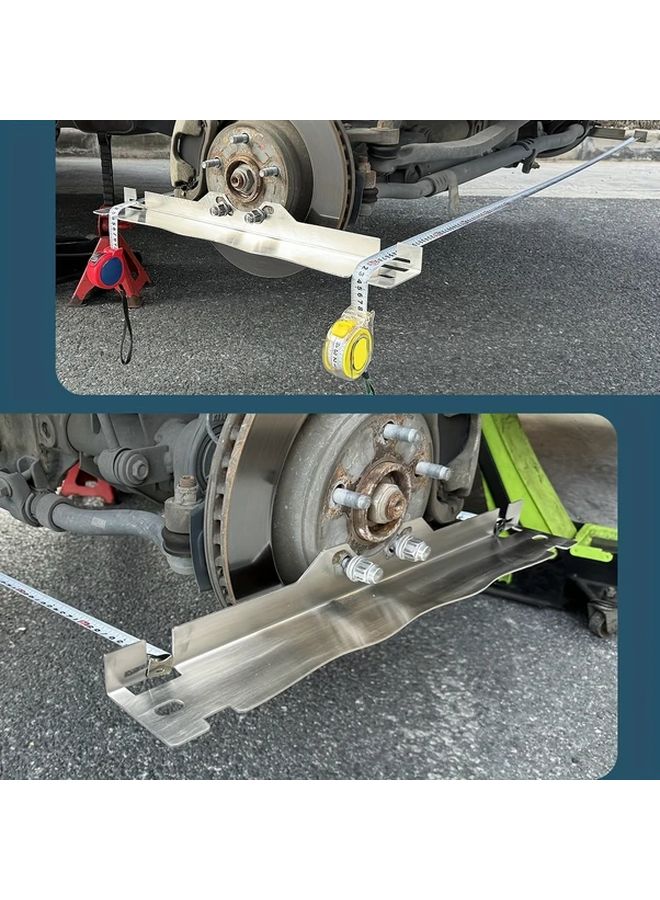 Black Heavy Duty Front Tie Alignment Tool Plate Upgraded Stainless Steel With Hanging Holes - Image 4