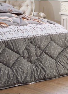 Moon Bed In A Bag Medium Filling King Size Comforter Set, 10 Pcs Floral Bedding Set Size 220 X 240 Cm with Comforter, Quilted Bed Skirt, Pillowcases, Cushion & Bedroom Slipper, Multicolor  - Image 5