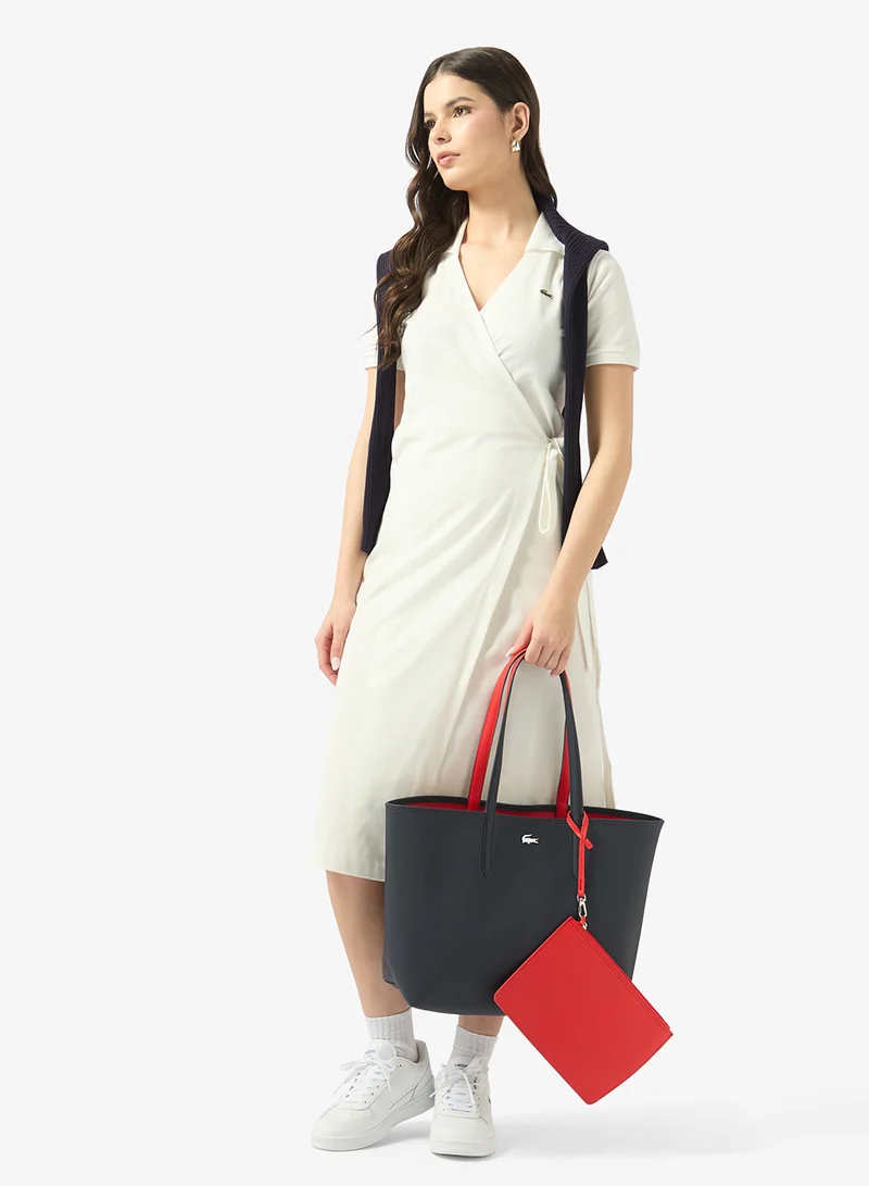 LACOSTE  Wrap Detail Polo Neck Maxi Dress for Women | Best Price UAE