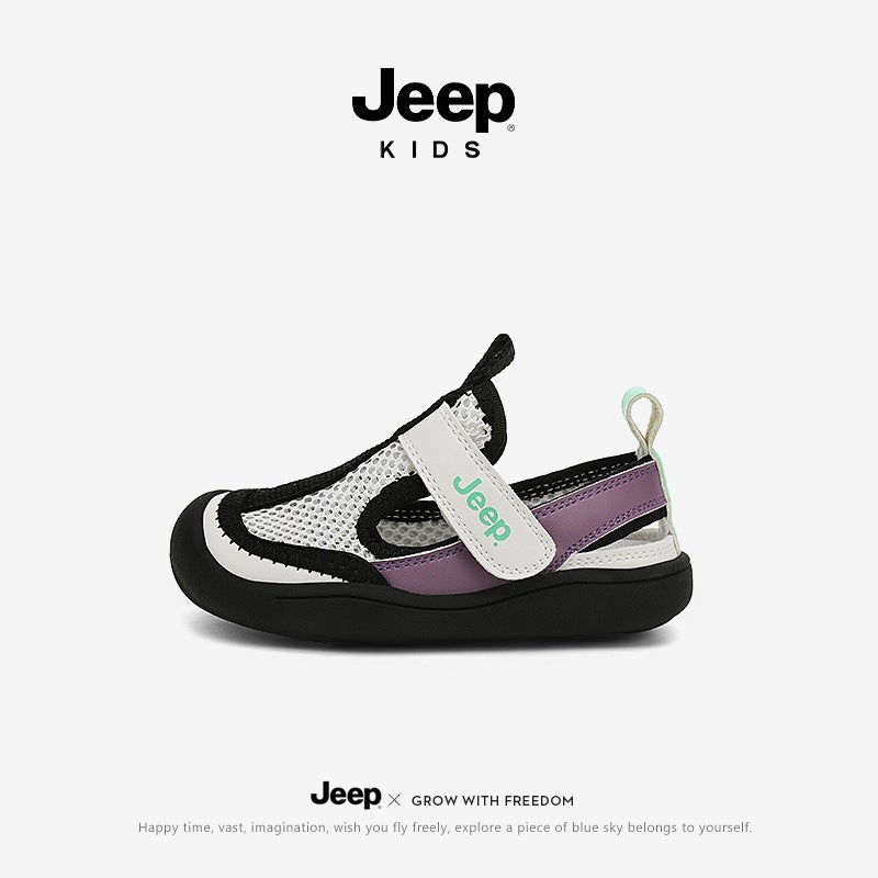 Jeep Kidsren'S Baby Sandals, Boys' Shoes, Summer Breathable Soft-Soled Toddler Shoes, Girls' Soft Toe-Cap Cut Out Shoes - Image 2