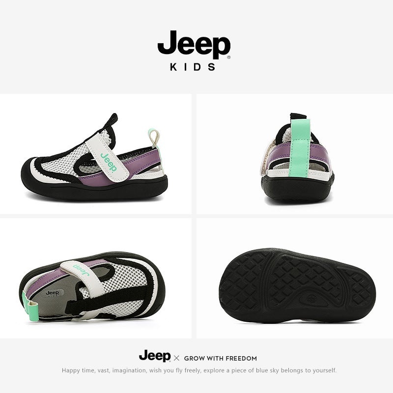 Jeep Kidsren'S Baby Sandals, Boys' Shoes, Summer Breathable Soft-Soled Toddler Shoes, Girls' Soft Toe-Cap Cut Out Shoes - Image 4