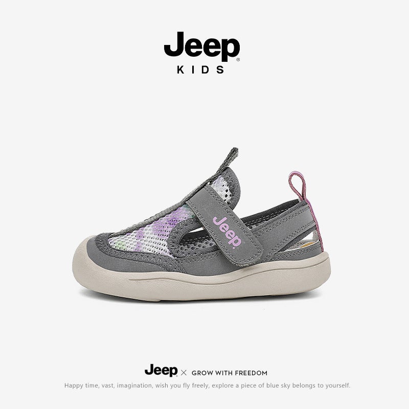 Jeep Kidsren'S Baby Sandals, Boys' Shoes, Summer Breathable Soft-Soled Toddler Shoes, Girls' Soft Toe-Cap Cut Out Shoes - Image 1