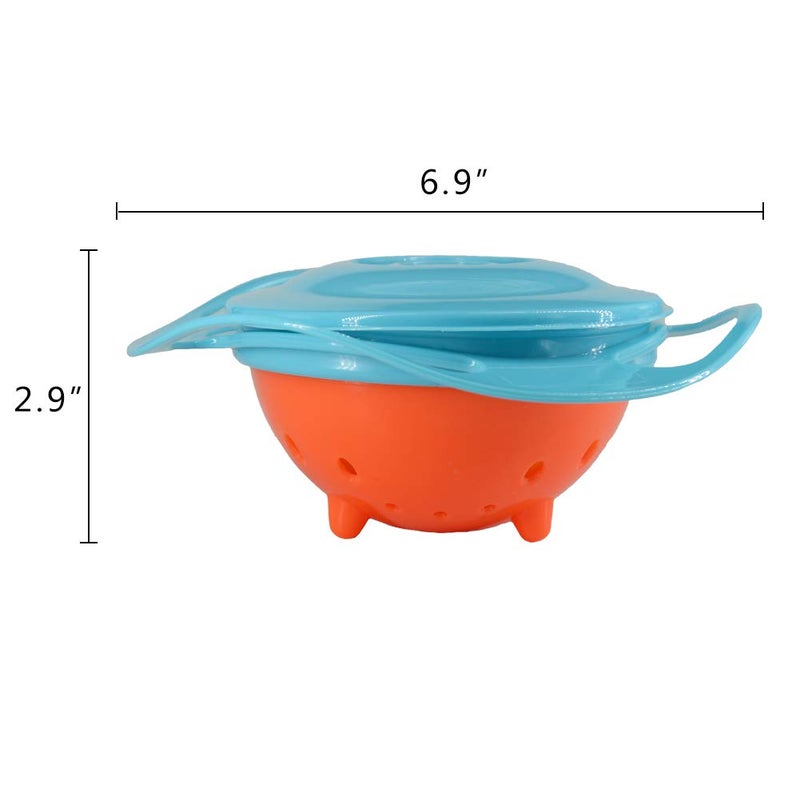 ZTL Gyro Bowl 360 Dgree Rotation Spill Resistant Gyroscopic Bowl with Lid - Image 5