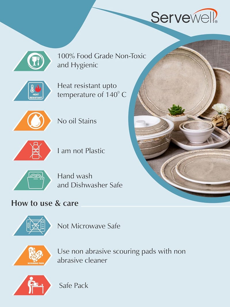 Servewell Melamine 2pcs Casserole with Lid Set - Image 4
