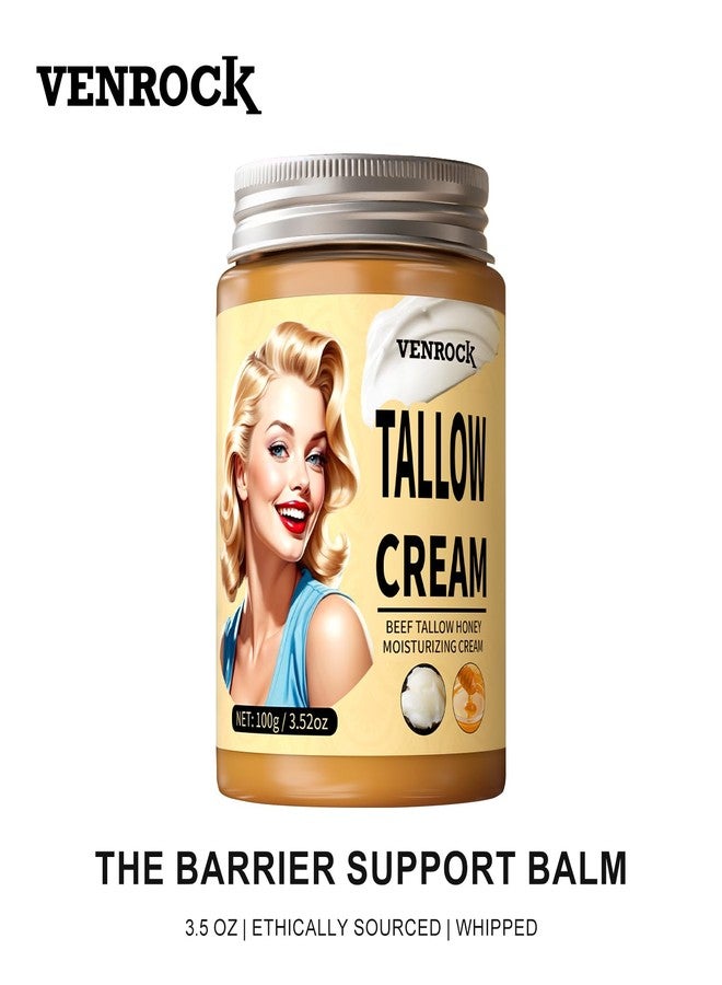 Venrock Beef Tallow Balm with Honey, Hyaluronic Acid & Niacinamide - Non-Greasy, Quick Absorbing Whipped Face Moisturizer for Soft, Smooth, Hydrated Skin 3.5oz - Image 5