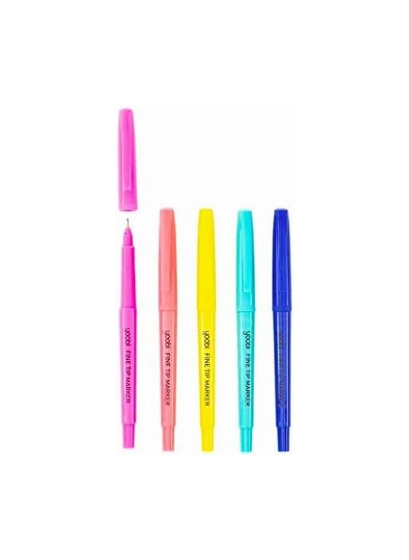Yoobi - Markers Fine Tipped 5 Pcs - Image 1