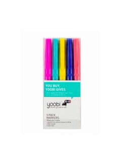 Markers Fine Tipped 5 Pcs