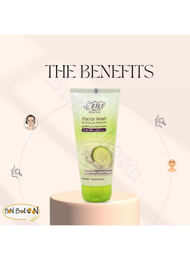 Eva Longoria (5.07 Oz /150 Ml) Eva Facial Wash And Make Up Remover Enriched With Cucumber And Yoghurt This Natural Blend Revives Your Skin Balances Its Level And Thus Reduces Dehydration For Oily Skin - Image 2