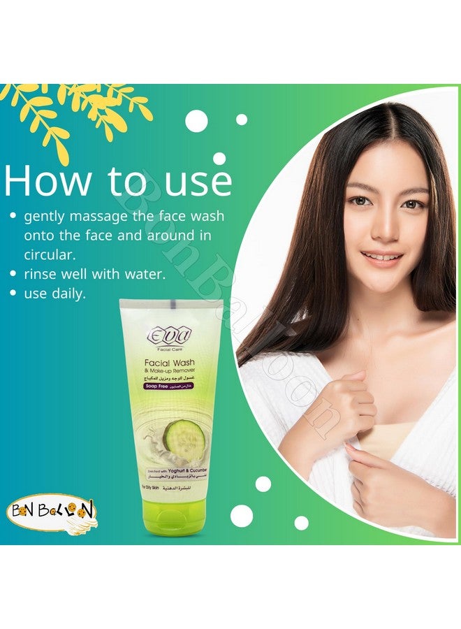 Eva Longoria (5.07 Oz /150 Ml) Eva Facial Wash And Make Up Remover Enriched With Cucumber And Yoghurt This Natural Blend Revives Your Skin Balances Its Level And Thus Reduces Dehydration For Oily Skin - Image 4