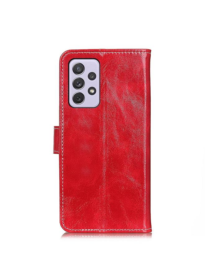 S-TOP Case For Samsung Galaxy A73 5G Retro Crazy Horse Texture Horizontal Flip Leather Phone Case - Image 3