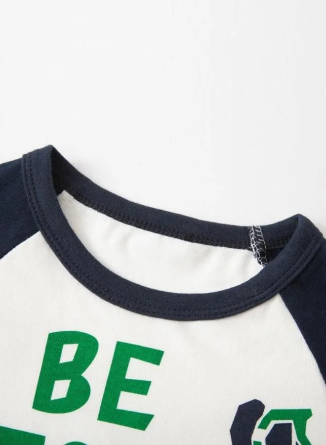 YUNIQEE White Printed Long Sleeve Crew Neck T-Shirt