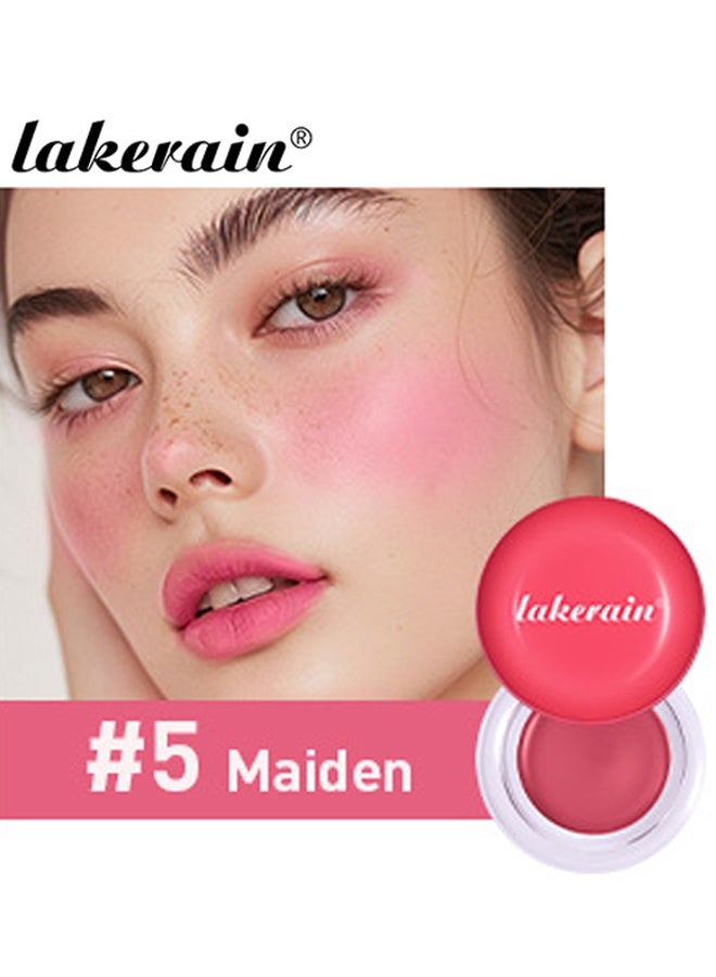 lakerain Lip & Cheek Pudding Pot ,Multi-Use Soft Matte Cream Blush, Buildable Lightweight Formula Lips and Cheeks Tint #5 - Image 2