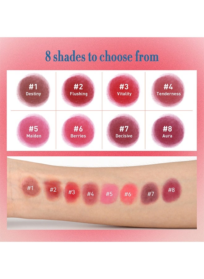 lakerain Lip & Cheek Pudding Pot ,Multi-Use Soft Matte Cream Blush, Buildable Lightweight Formula Lips and Cheeks Tint #5 - Image 3