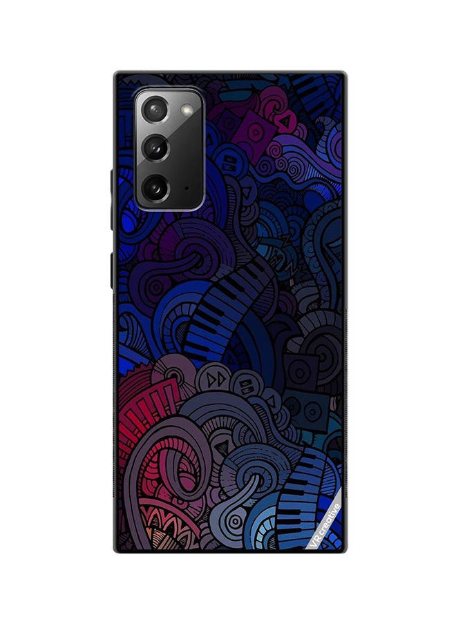 VR CREATIVE Protective Case Cover For Samsung Galaxy Note20 5G Music Design Multicolour - Image 1