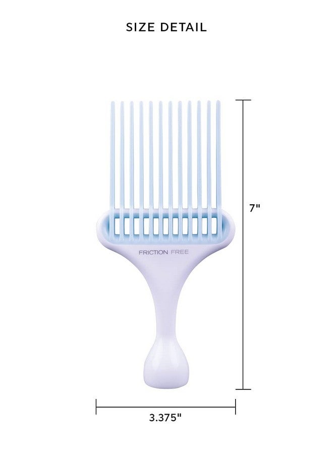 Cricket Friction Free Pick Comb For Detangling Conditioning Lifting Fluffing Curly Thick Medium Long All Hair Types Wide Tooth Comb - Image 3