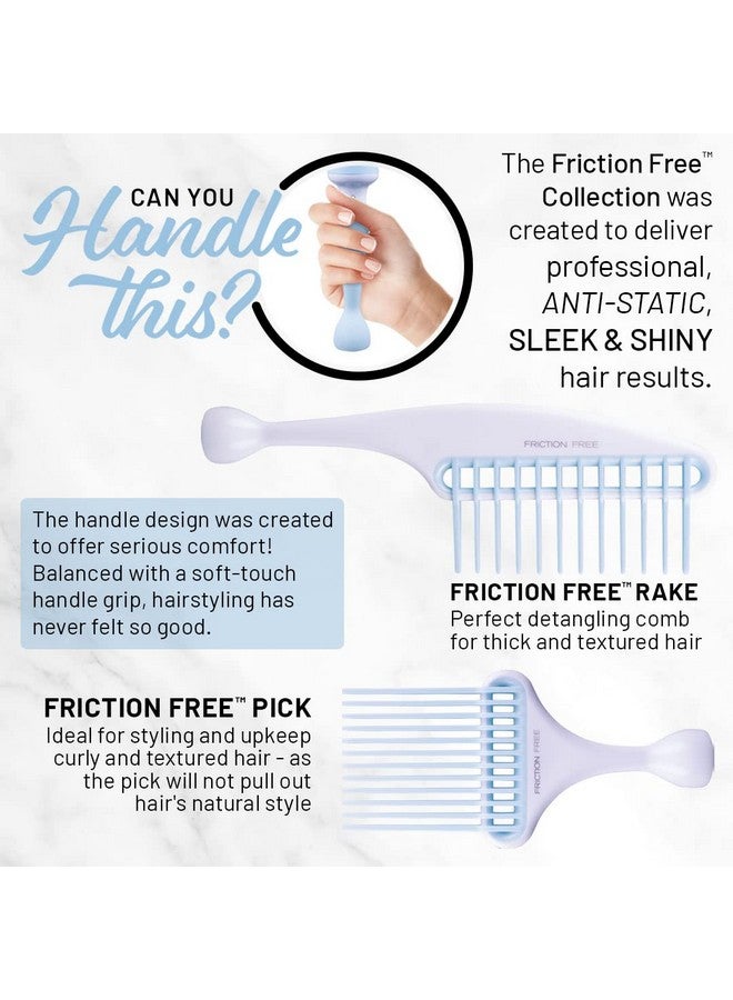 Cricket Friction Free Pick Comb For Detangling Conditioning Lifting Fluffing Curly Thick Medium Long All Hair Types Wide Tooth Comb - Image 4