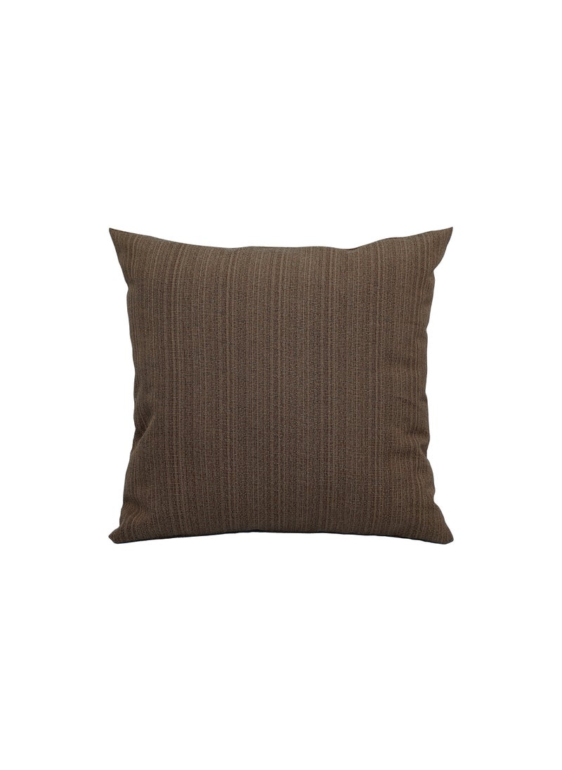 American Linen Jacquard Cushion with Assorted colors, Size 40X40 Cm Brown  - Image 1