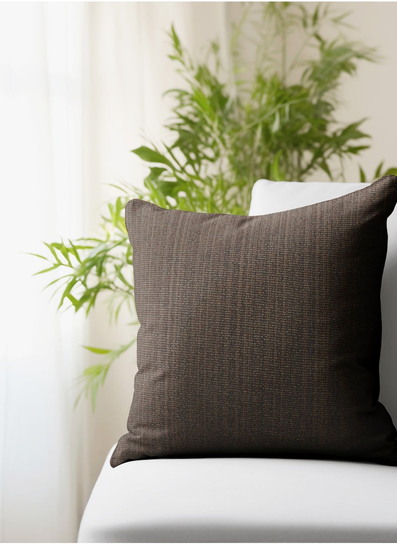American Linen Jacquard Cushion with Assorted colors, Size 40X40 Cm Brown  - Image 2