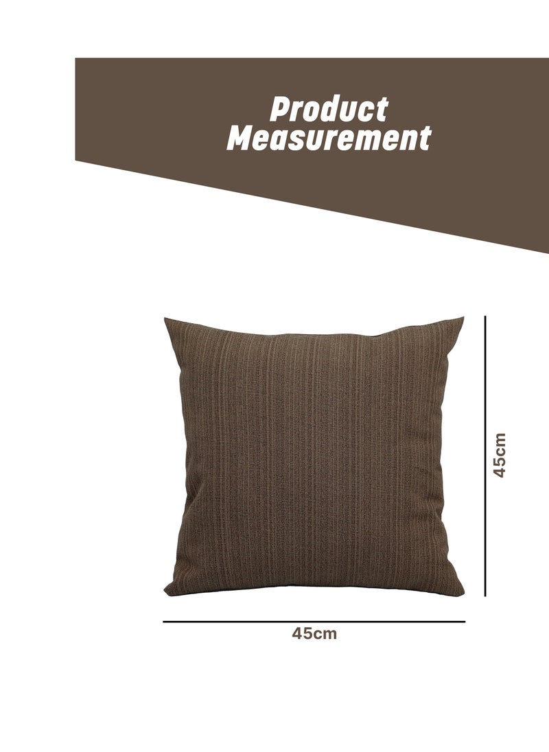 American Linen Jacquard Cushion with Assorted colors, Size 40X40 Cm Brown  - Image 5