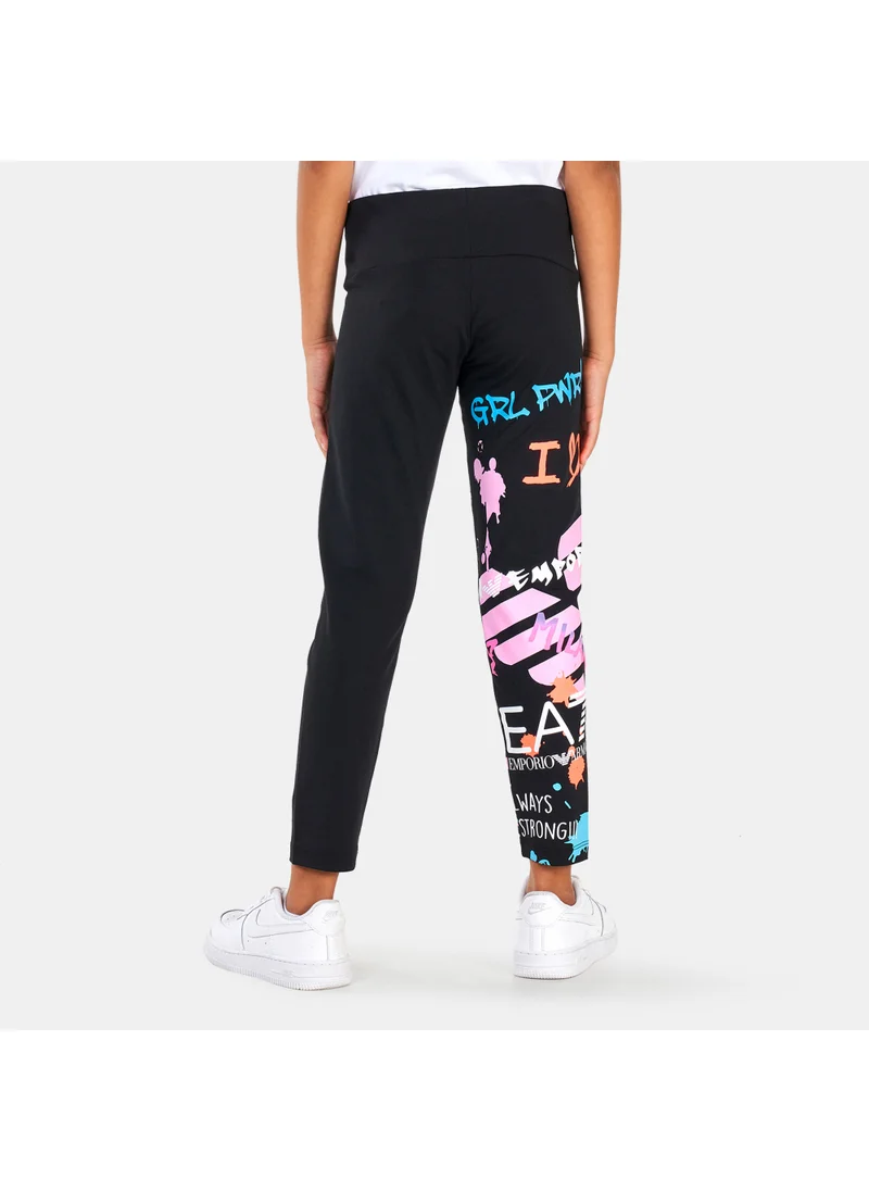 EA7 Emporio Armani Kids' Train Graphic Series Leggings