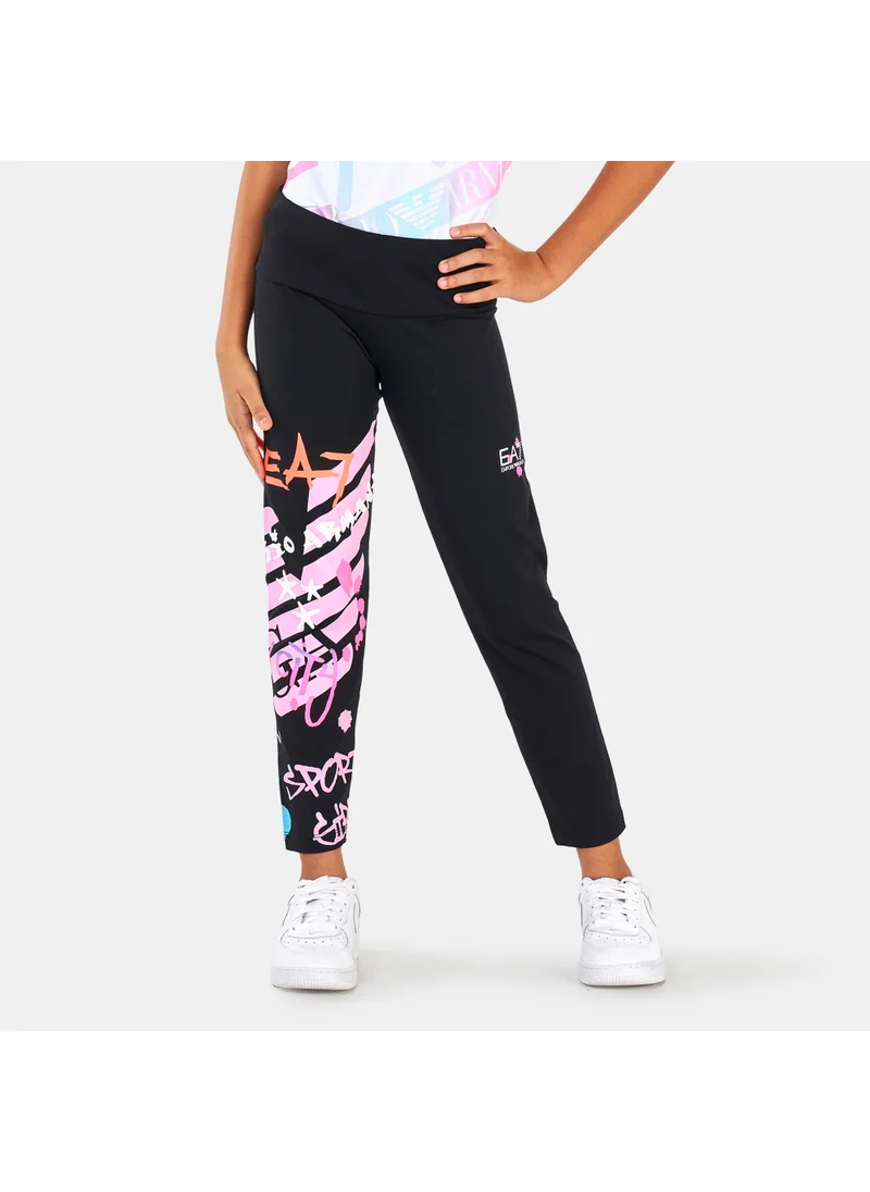 EA7 Emporio Armani Kids' Train Graphic Series Leggings