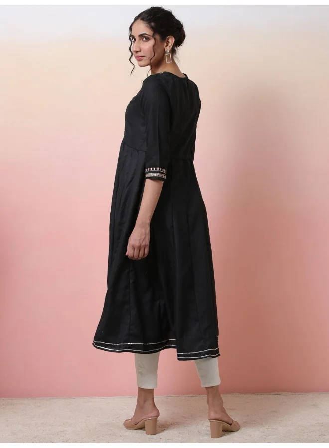 AKS Black Gota Patti Work Anarkali