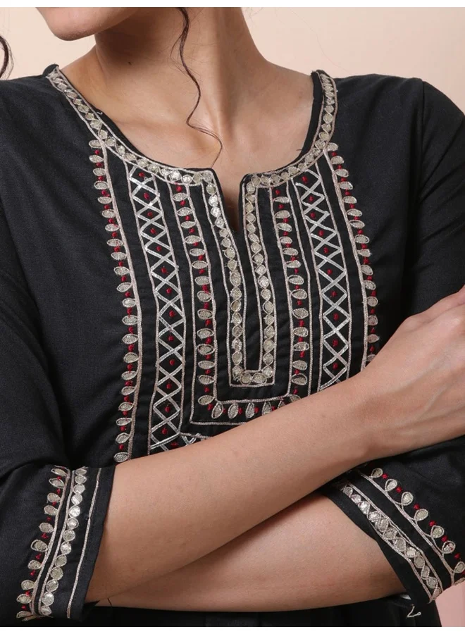 AKS Black Gota Patti Work Anarkali