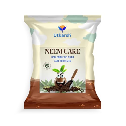 Utkarsh Neem Cake Powder for Plants, Organic Neem Khali Fertilizer for Home Garden, Manure for Flowers, Vegetables & Lawn, Pest Repellent (5 Kg; Pack of 1) - Image 1