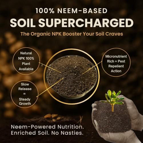 Utkarsh Neem Cake Powder for Plants, Organic Neem Khali Fertilizer for Home Garden, Manure for Flowers, Vegetables & Lawn, Pest Repellent (5 Kg; Pack of 1) - Image 4