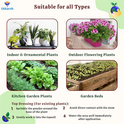 Utkarsh Neem Cake Powder for Plants, Organic Neem Khali Fertilizer for Home Garden, Manure for Flowers, Vegetables & Lawn, Pest Repellent (5 Kg; Pack of 1) - Image 5