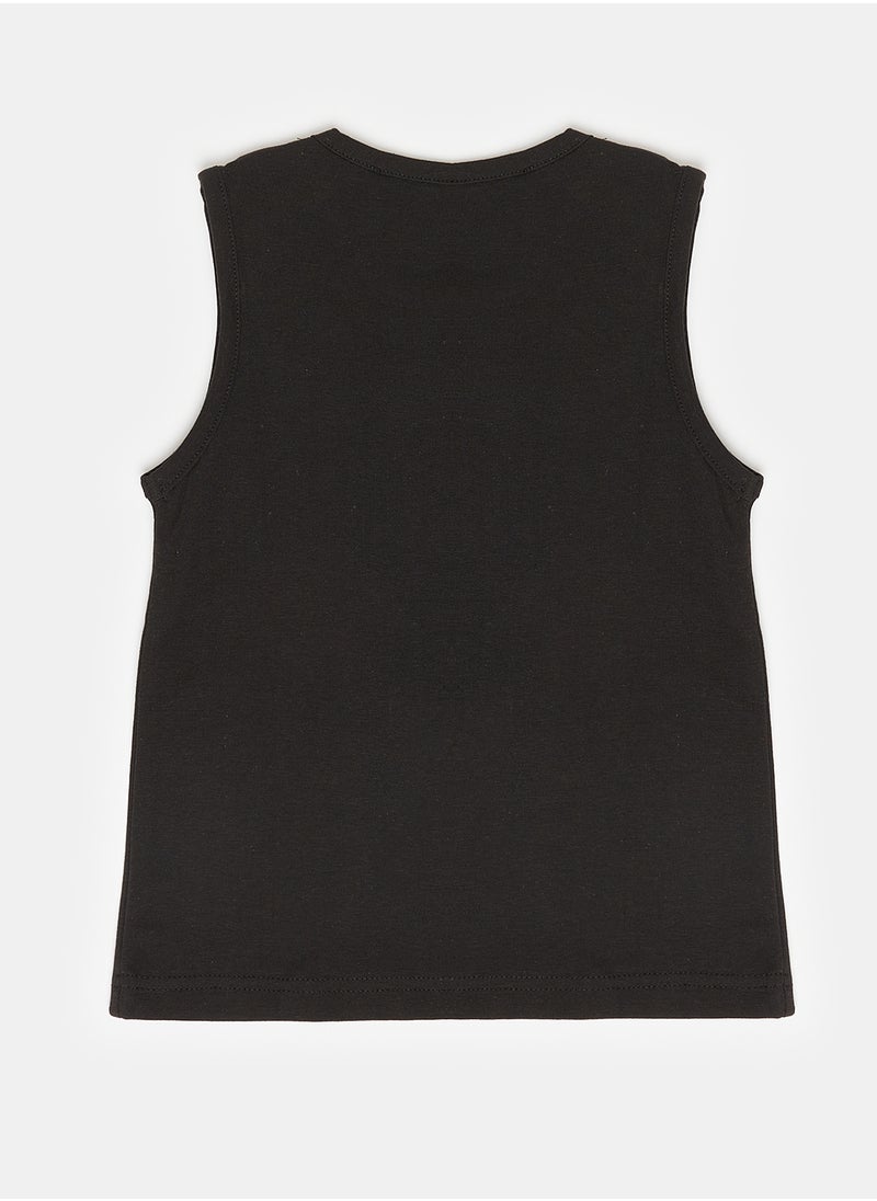 giggles - TANK TOP BlacK Kids Boys - Image 1