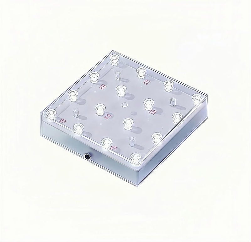 Simplelight4you Store Simplelight 5 Inch Square LED Light Base - Perfect for Glass Art, Ideal Led Display for Vases, Centerpieces (5inch Square LED Vase Base Light, White) - Image 1
