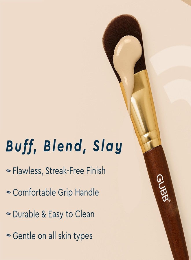 GUBB Synthetic Bristle Foundation Brush- Brown - Image 4
