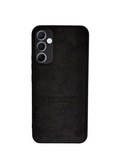 Generic Dirt-Resistant Anti-Shock Full Body Protective Digital Luxury Soft Texture Patterned TPU Cloth Case for Samsung Galaxy A25 (Black) 