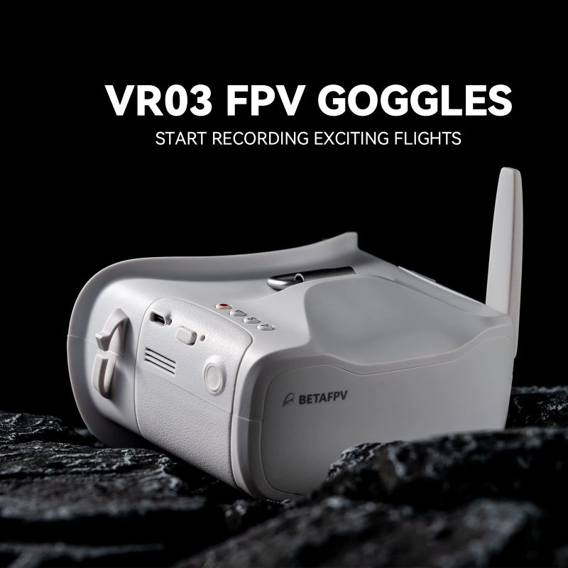 BETAFPV نظارات BETAFPV VR03 FPV مع وظيفة DVR هوائي قابل للاستبدال 5.8G 48CH 4.3 بوصة 800 * 480 بكسل HD LCD دعم NTSC/PAL تسجيل وإعادة تشغيل متوافقة مع طائرات FPV مثل طائرة Cetus Meteor Series - Image 2