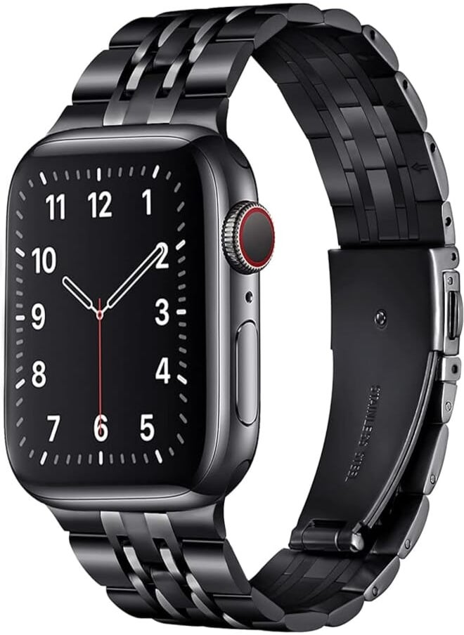 Bestig - Bestig Compatible with Apple Watch Band 44mm 42mm 45mm 49mm Series 8 7 6 5 4 3 2 1 & SE SE2 Ultra iwatch Band Stainless Steel Metal Replacement Straps Bracelet for Men and - Image 1