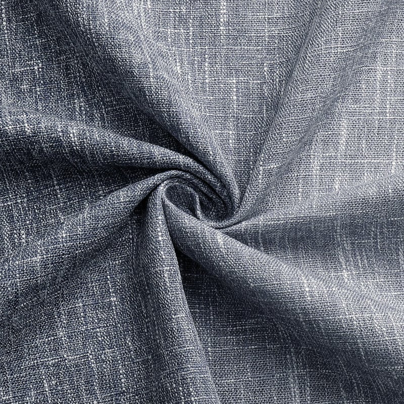 Central Park Ombre Full Blackout Curtain Panels Linen Texture Noise Reducing Triple Weave Farmhouse Bedroom Drapes 108 Inches Long 100 Room Darkening Window Treatment Set, Cream White to Indigo Blue, 50"Wx108"Lx2 - Image 3