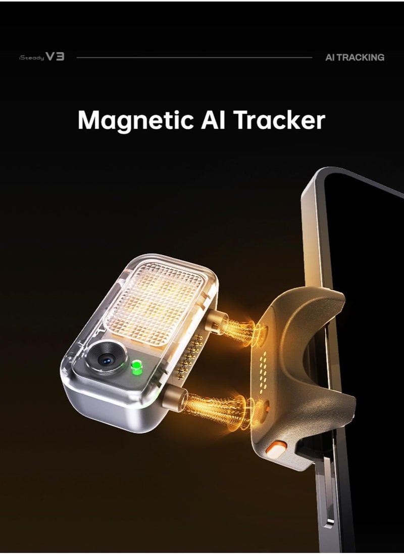 hohem - hohem iSteady V3 Gimbal Stabilizer for Smartphone, AI Tracker Fill Light,Detached Remote,Built-in Tripod Extension Rod,2024 Upgraded - Image 1
