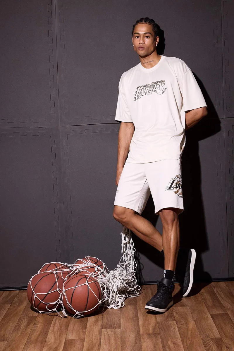 ديفاكتو DeFactoFit NBA Los Angeles Lakers Standard Fit Shorts