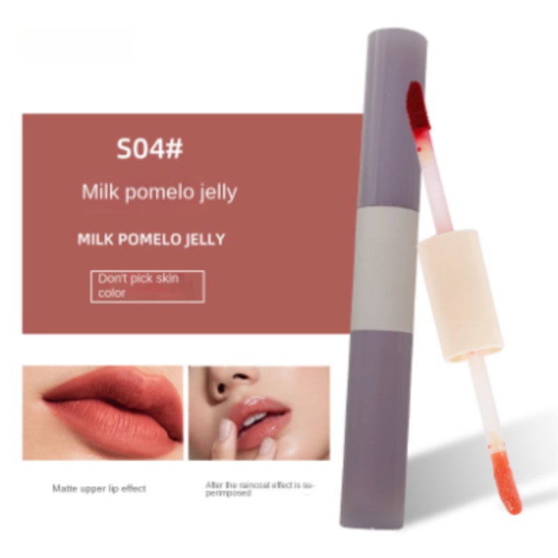 Duo-Tone Matte & Gloss Lip Tint, Long-Lasting Velvet Lip Stain with Dual Finish - Image 5